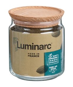 Luminarc Pure Jars and Wood Lids 750ml 6 Pack (JK612)