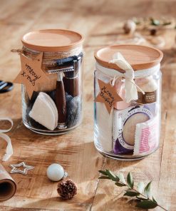 Luminarc Pure Jars and Wood Lids 1Ltr 6 Pack (JK613)