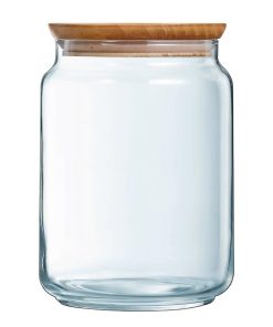 Luminarc Pure Jars and Wood Lids 2Ltr 6 Pack (JK614)