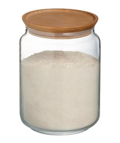 Luminarc Pure Jars and Wood Lids 2Ltr 6 Pack (JK614)