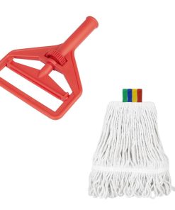 Jantex Connect Wide Kentucky Cotton Mop Head Red 400g (SA860)