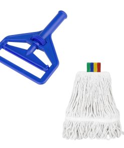 Jantex Connect Wide Kentucky Cotton Mop Head Blue 400g (SA861)