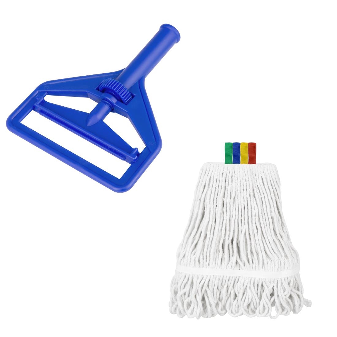 Jantex Connect Wide Kentucky Cotton Mop Head Blue 400g (SA861)