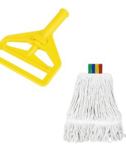 Jantex Connect Wide Kentucky Cotton Mop Head Yellow 400g (SA862)