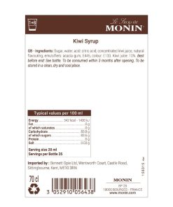 Monin Kiwi Syrup 700ml (CK768)
