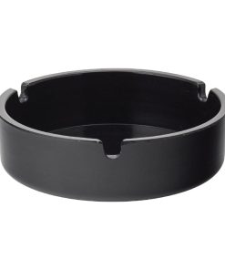 Utopia Melamine Ashtrays Black 100mm 10 Pack (FG854)