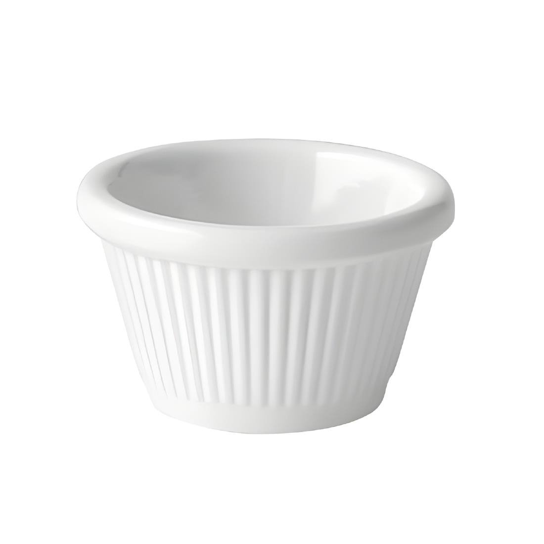 Utopia Fluted Ramekins White 30ml 12 Pack (FH216)