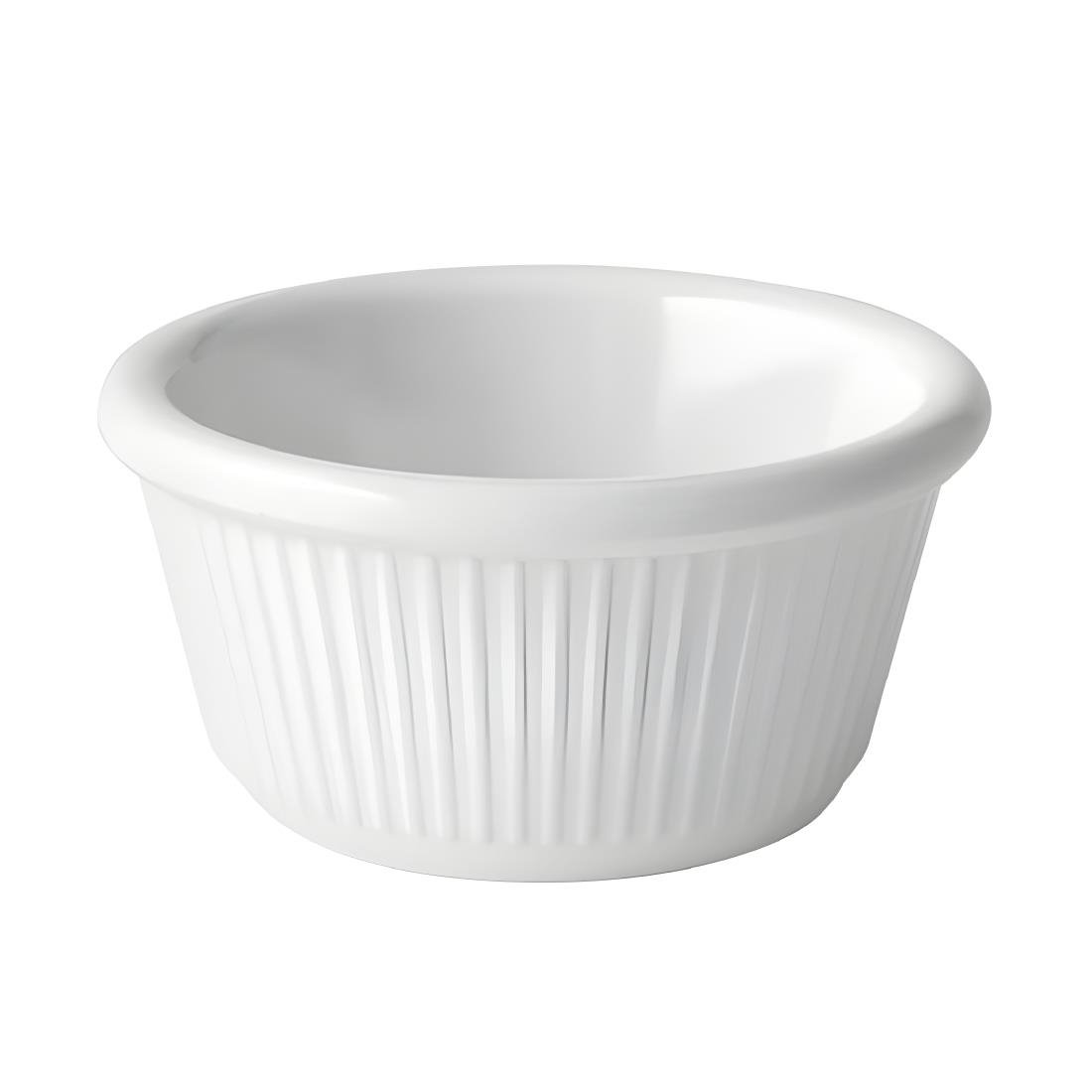 Utopia Fluted Ramekins White 90ml 12 Pack (FH218)