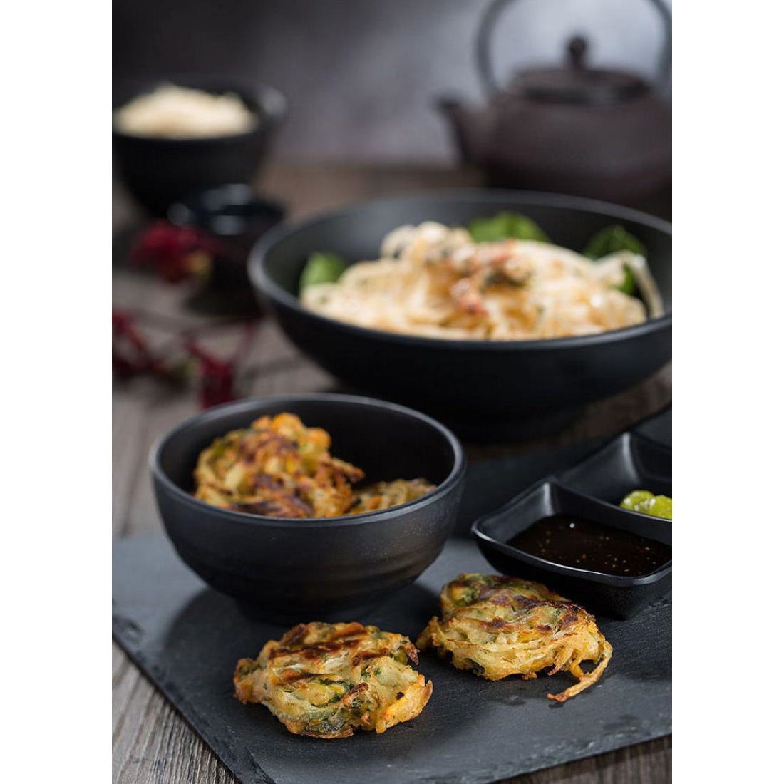 Utopia Spirit Footed Bowls Black 125mm 6 Pack (FH224)