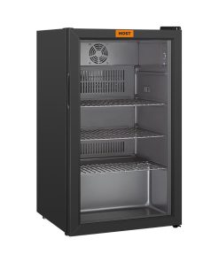 HOST Slimline Undercounter Display Fridge Black 90Ltr (HT248)