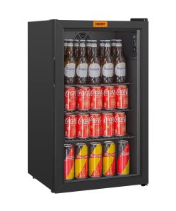 HOST Slimline Undercounter Display Fridge Black 90Ltr (HT248)