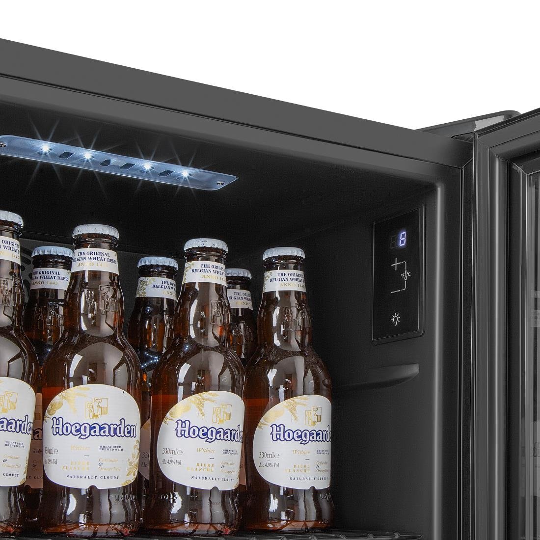 HOST Slimline Undercounter Display Fridge Black 90Ltr (HT248)