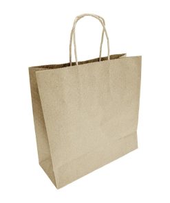 Fiesta Recyclable Twist Handle Brown Paper Bags Small 250 Pack (HY760)