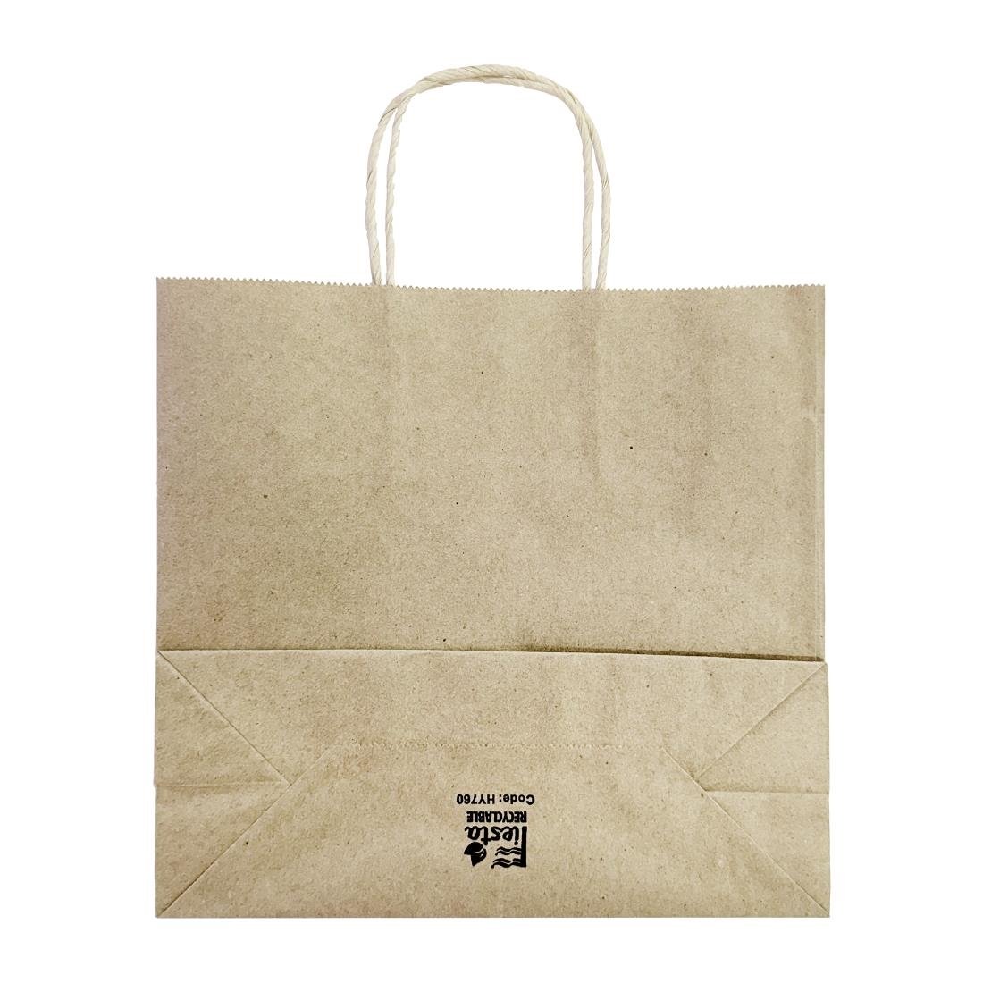 Fiesta Recyclable Twist Handle Brown Paper Bags Small 250 Pack (HY760)