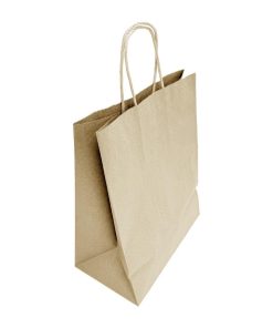 Fiesta Recyclable Twist Handle Brown Paper Bags Large 250 Pack (HY766)