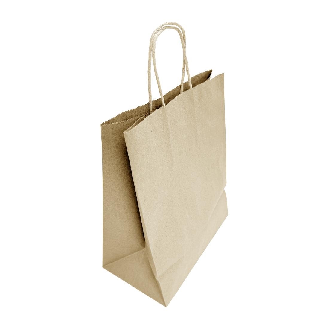 Fiesta Recyclable Twist Handle Brown Paper Bags Large 250 Pack (HY766)