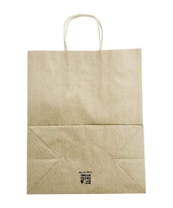 Fiesta Recyclable Twist Handle Brown Paper Bags Large 250 Pack (HY766)