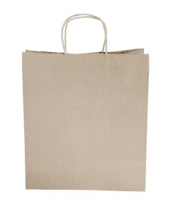 Fiesta Recyclable Twist Handle Brown Paper Bags Large 250 Pack (HY766)