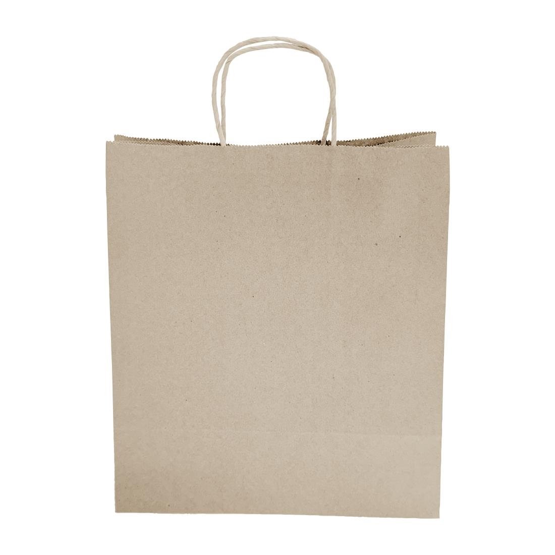 Fiesta Recyclable Twist Handle Brown Paper Bags Large 250 Pack (HY766)