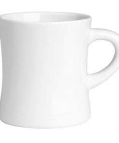 Olympia Whiteware Hollow Mugs 300ml 6 Pack (JA349)