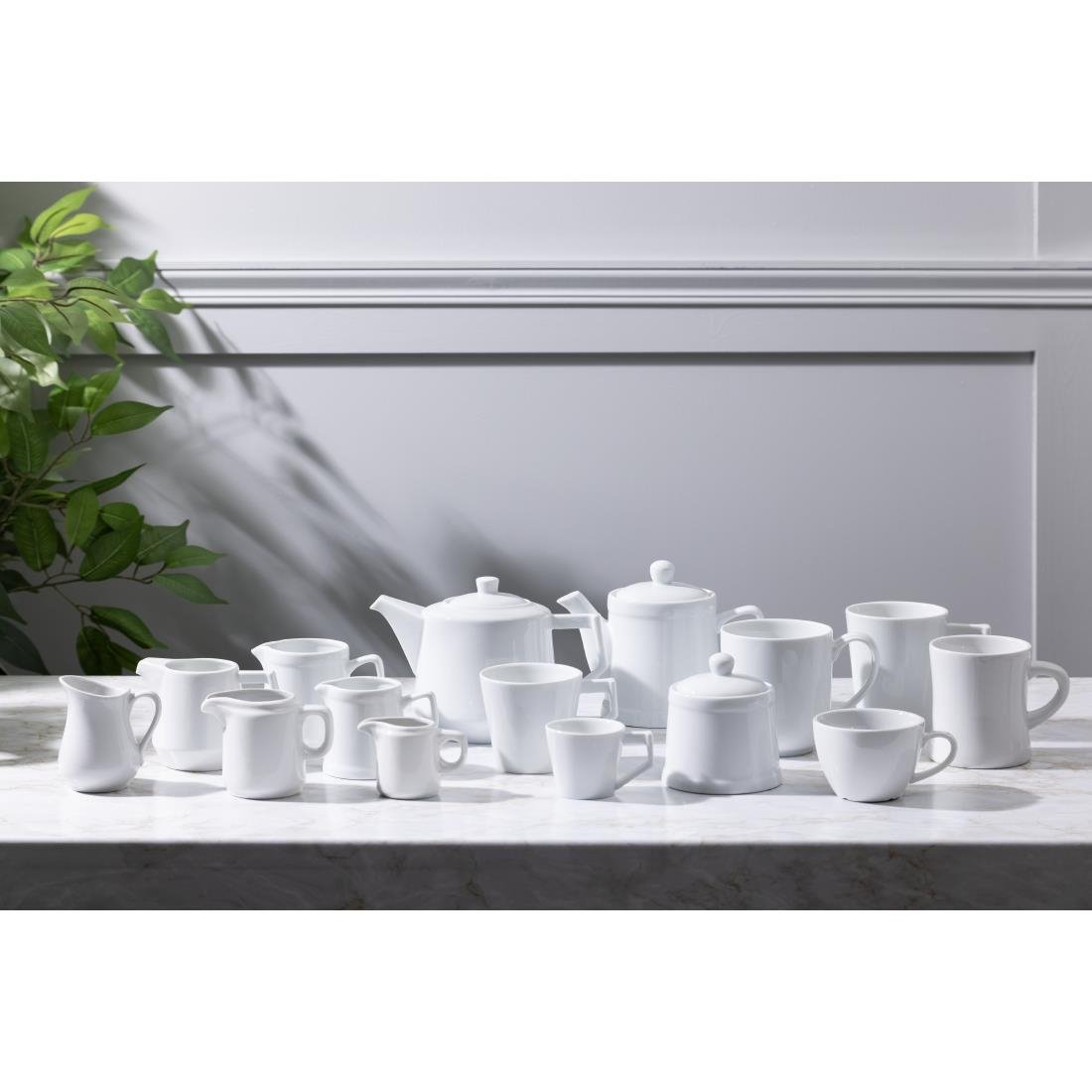 Olympia Whiteware Hollow Mugs 300ml 6 Pack (JA349)