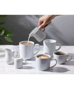 Olympia Whiteware Hollow Mugs 300ml 6 Pack (JA349)