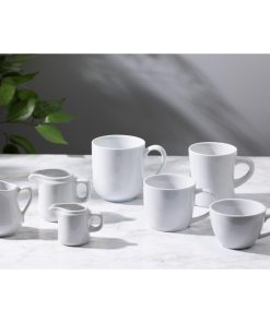 Olympia Whiteware Hollow Mugs 300ml 6 Pack (JA349)