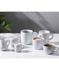 Olympia Whiteware Hollow Mugs 300ml 6 Pack (JA349)