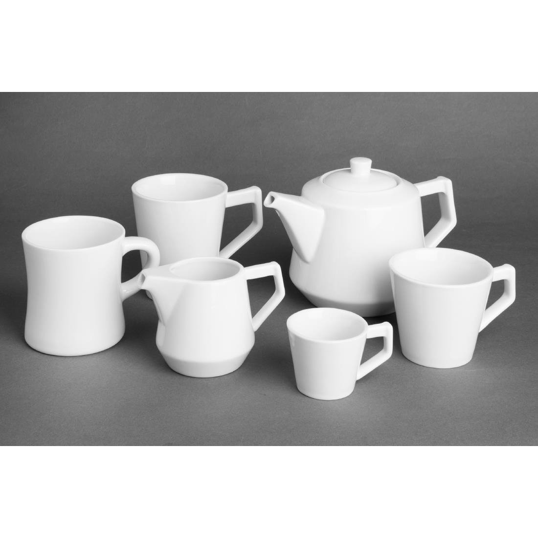 Olympia Whiteware Hollow Mugs 300ml 6 Pack (JA349)