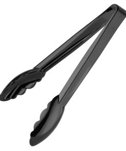 Nisbets Essentials 9 Polycarbonate Tongs Black 6 Pack (JA903)