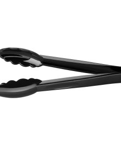 Nisbets Essentials 9 Polycarbonate Tongs Black 6 Pack (JA903)