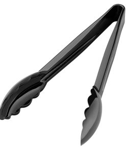 Nisbets Essentials 9 Polycarbonate Tongs Black 6 Pack (JA903)