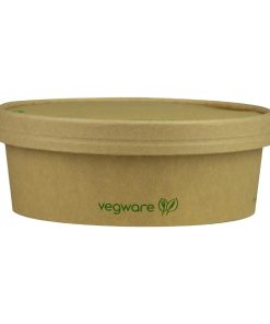 Vegware Round Food Containers Kraft 150-Series 500ml 300 Pack (JE050)