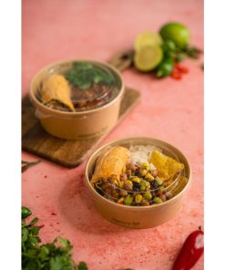 Vegware Round Food Containers Kraft 150-Series 750ml 300 Pack (JE051)