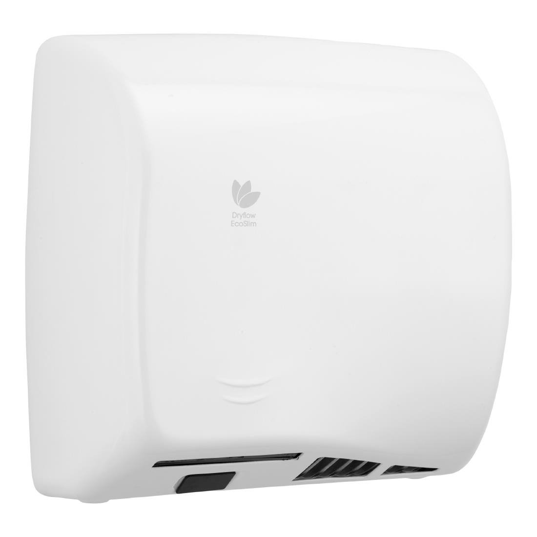 Dryflow EcoSlim HEPA Hand Dryer with Ioniser White DFES01W (JK151)