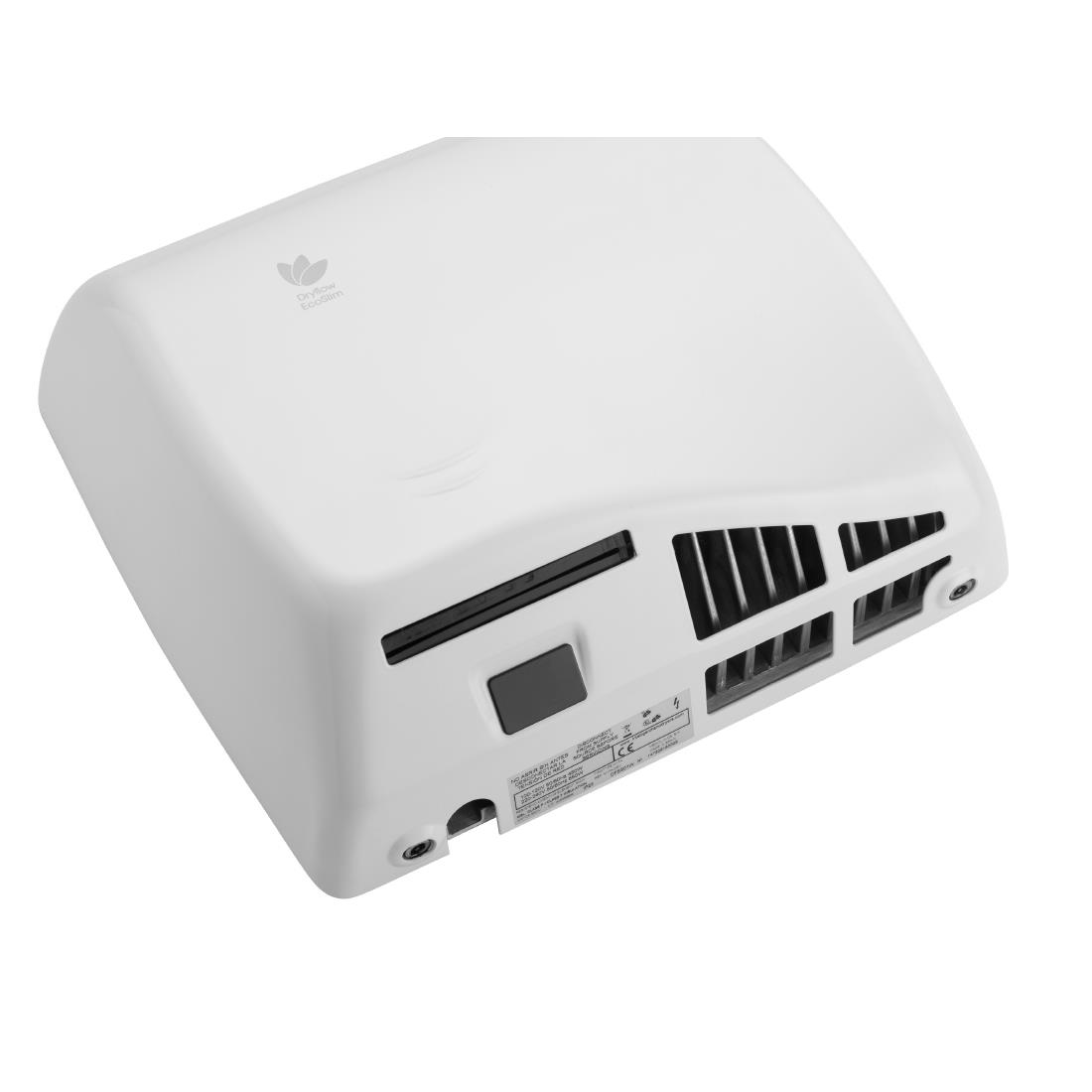 Dryflow EcoSlim HEPA Hand Dryer with Ioniser White DFES01W (JK151)