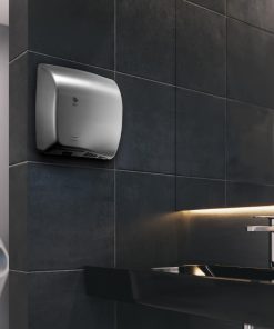 Dryflow EcoSlim HEPA Hand Dryer with Ioniser Brushed Satin DFES02BS (JK152)