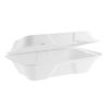 Vegware Nourish Moulded Fibre Clamshell Takeaway Boxes 9x6 500 Pack (JK182)