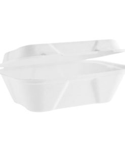 Vegware Nourish Moulded Fibre Clamshell Takeaway Boxes 7x5 500 Pack (JK183)