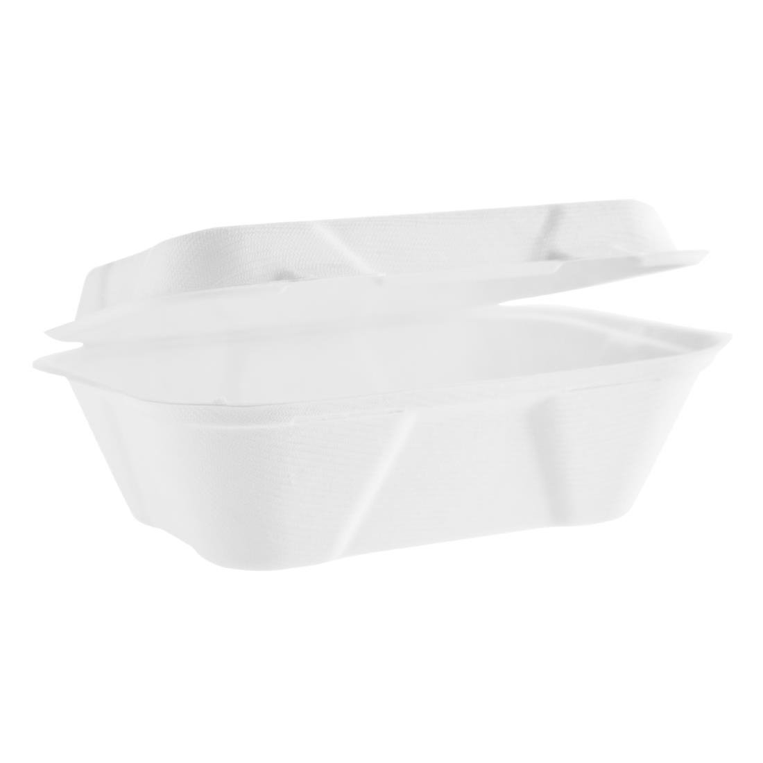 Vegware Nourish Moulded Fibre Clamshell Takeaway Boxes 7x5 500 Pack (JK183)