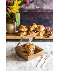 Vegware Salad Boxes with Window Kraft Medium 650ml 300 Pack (JK364)