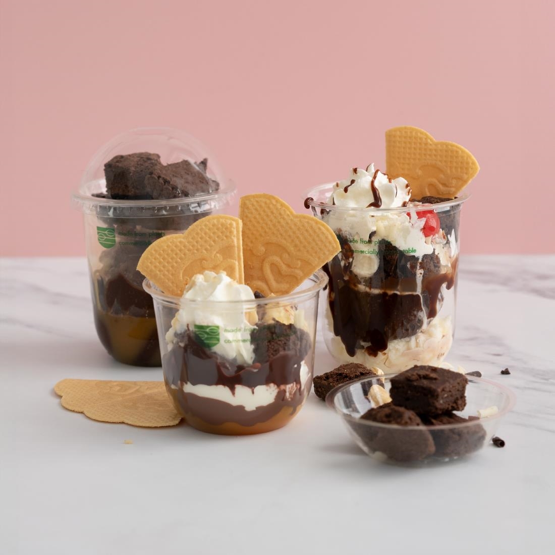 Vegware Domed PLA Lids No Hole 96-Series 1000 Pack (JK365)