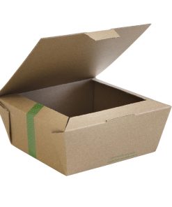 Vegware Microflute Hinged Hot Boxes 6x6 210 Pack (JK370)