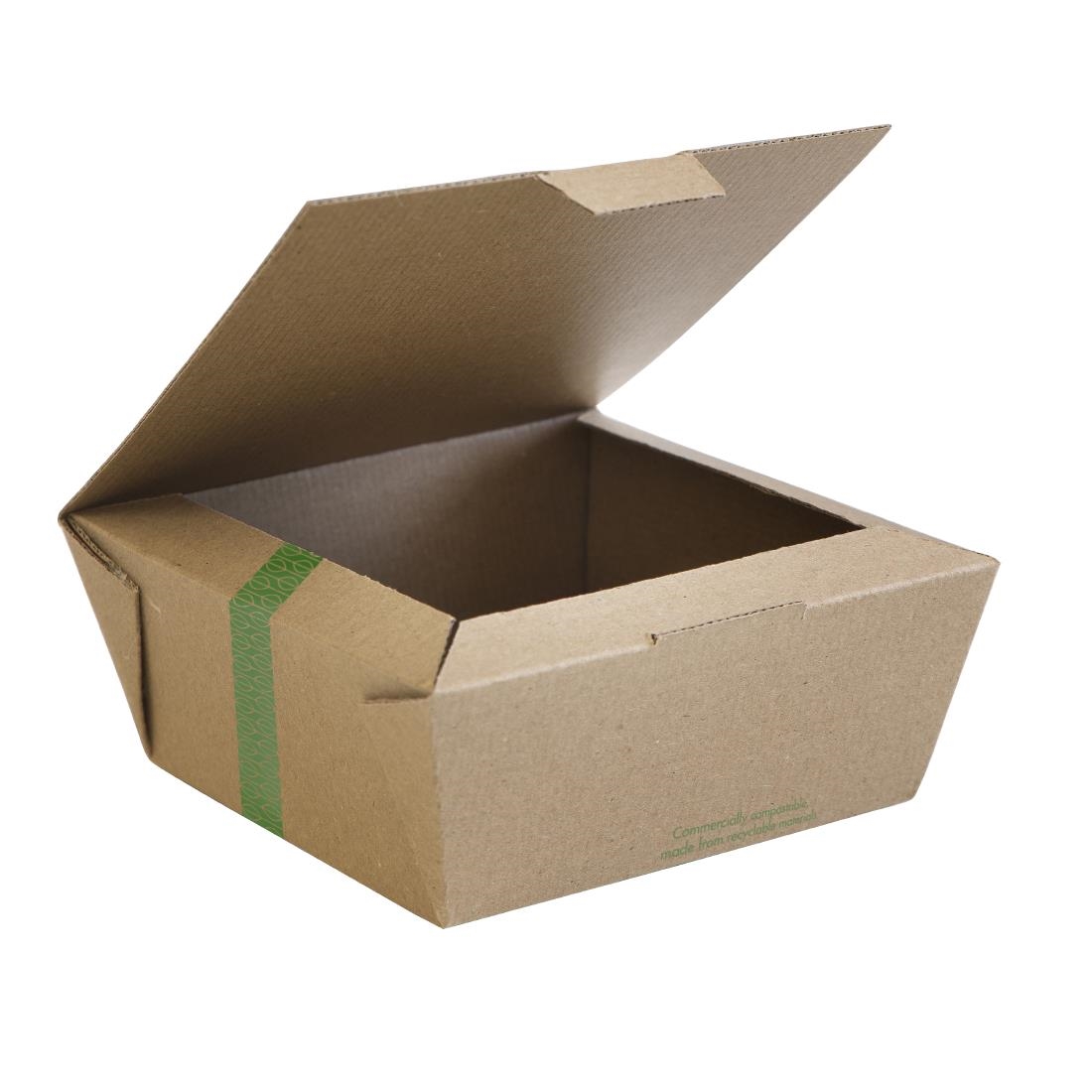 Vegware Microflute Hinged Hot Boxes 6x6 210 Pack (JK370)