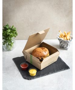 Vegware Microflute Hinged Hot Boxes 6x6 210 Pack (JK370)