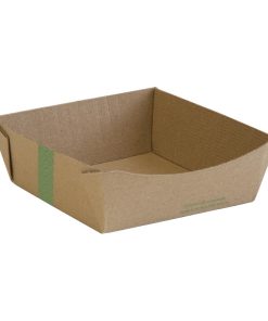 Vegware Microflute Food Trays Medium 150x150mm 270 Pack (JK371)