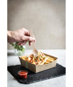 Vegware Microflute Food Trays Medium 150x150mm 270 Pack (JK371)