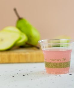 Vegware Slim Cold Cups Green Band PLA 76-Series 142ml 2000 Pack (JK374)