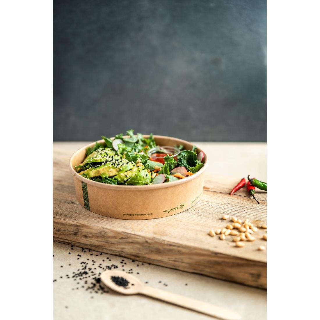 Vegware 185-Series Bon Appetit Kraft Food Bowls 26oz 300 Pack (JK376)