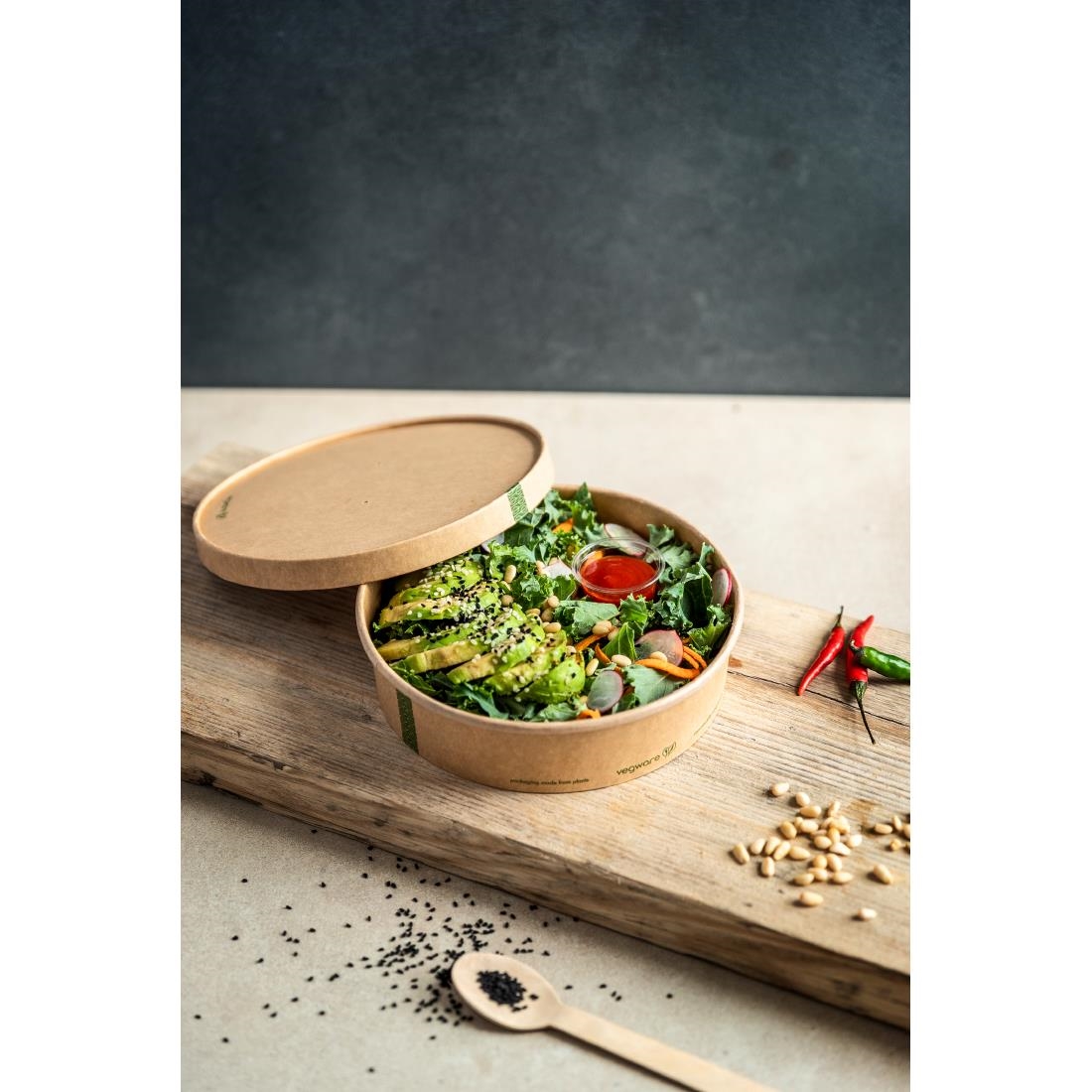 Vegware 185-Series Bon Appetit Kraft Food Bowls 26oz 300 Pack (JK376)